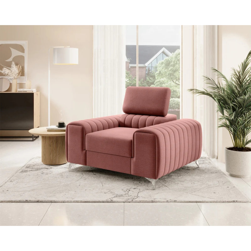 Fauteuil d'appoint moderne Laurence - Prune, Prune