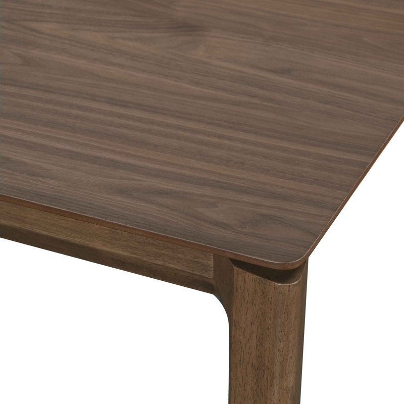 Solid Wood Base Dining Table, Walnut