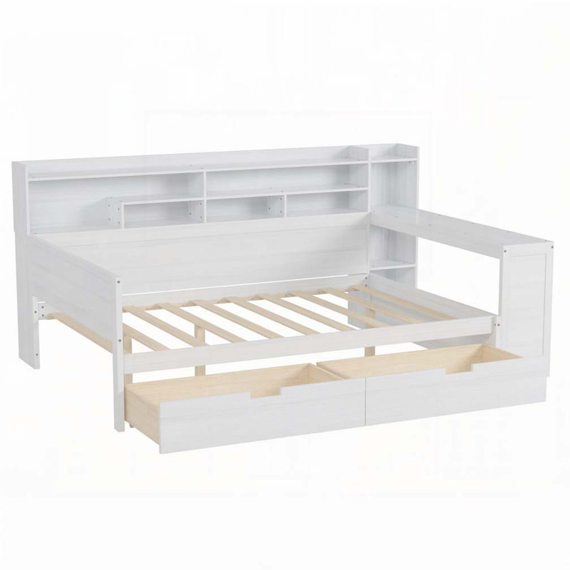 2-Drawers Storage Daybed, Full/Double, Antique White