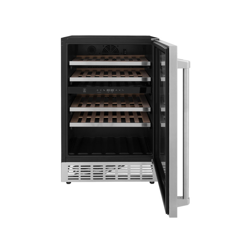 ZLINE 24" Monument Dual Zone 44-Bottle Wine Cooler in Stainless Steel
