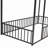Metal Bed House Bed Frame With Fence-129610187-129610188