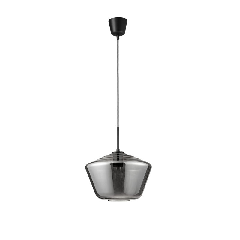1 - Light Black Schoolhouse Pendant