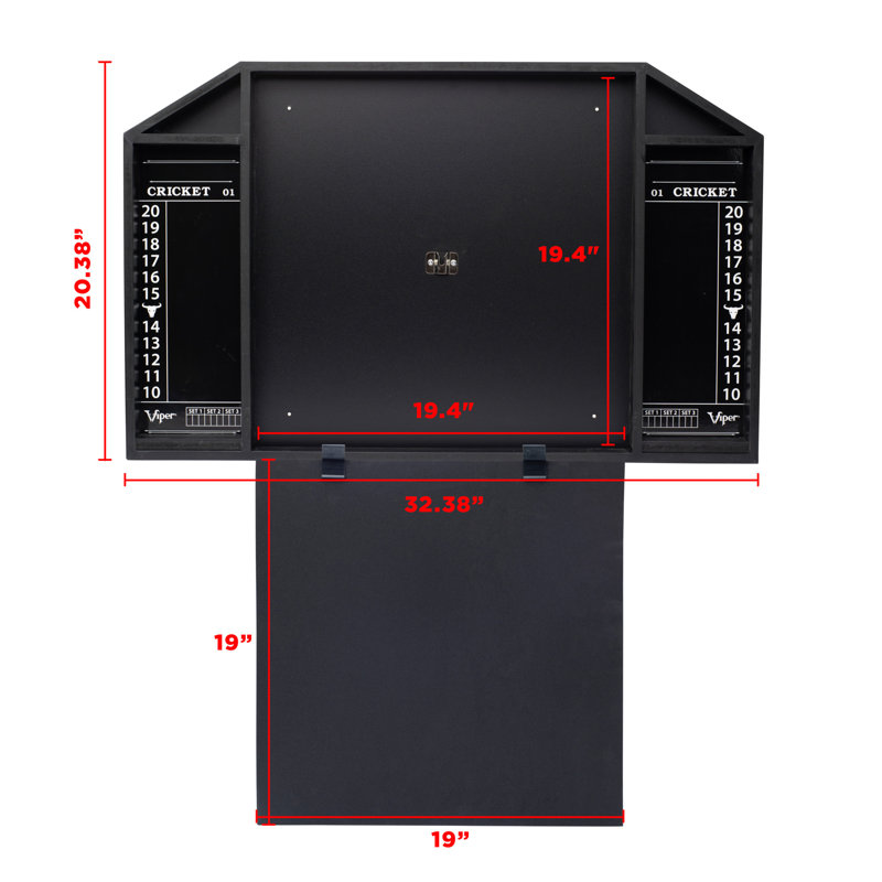Viper Black Dartboard Backboard with Cricket Scoreboards