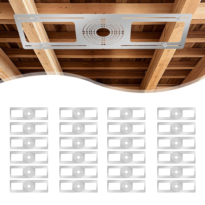 Ensemble de 24 plaques de montage de nouvelle construction, 2-3-4-5-6 pouces, ensembles de boîtiers d'éclairage encastrés à DEL, support brut en acier plat pour barre lumineuse à DEL, plaque de boîtier d'éclairage encastré peu profond