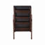 Chaise berçante en cuir synthétique et finition espresso