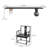 Solid Wood Top Double Pedestal Base Dining Set-124378066-124378060