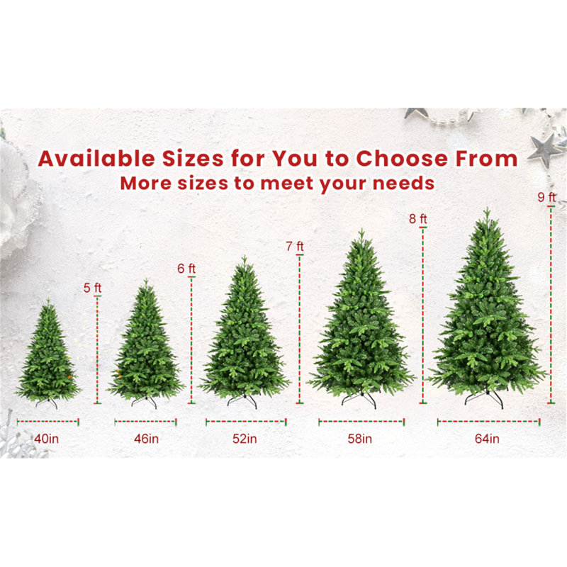 PE&PVC Prelit Christmas Tree, 7', Yellow
