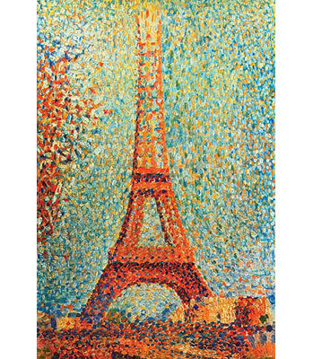 La tour eiffel par george seurat-impression