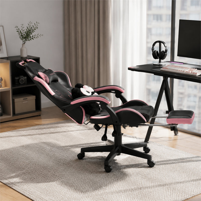 Fauteuil de jeu ergonomique Black Ear Cat, Black, Black