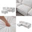 Canapé modulaire en L de 105 po avec repose-pieds en tissu chenille de 105 po beige-1317025123