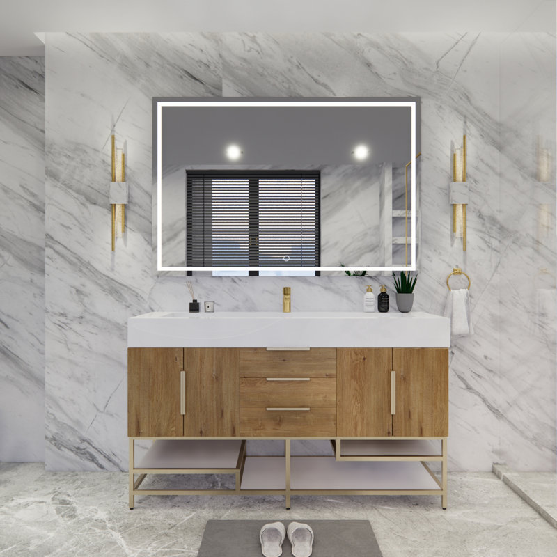 Ensemble de meuble-lavabo simple 59 po Glasgow, Chêne