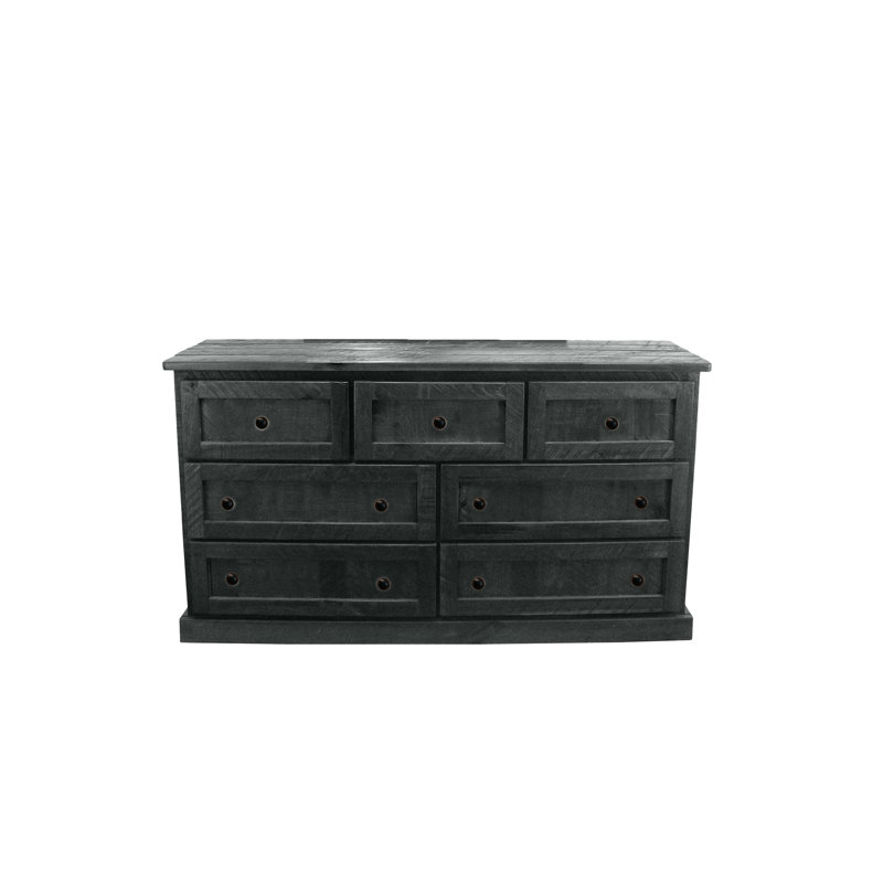 Commode 7 tiroirs Rustic, Gris