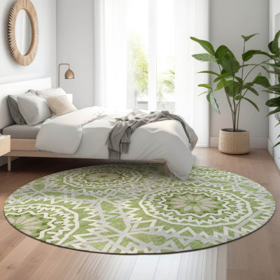 Premium Machine Washable Cerrito Green Rug