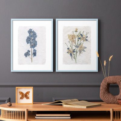Decoupage Floral III-Premium Framed Print -Ready to Hang - No Nails Required - No Nails Required