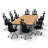 Anouar 10 Person Conference Meeting Table Complete 6 Tables Set