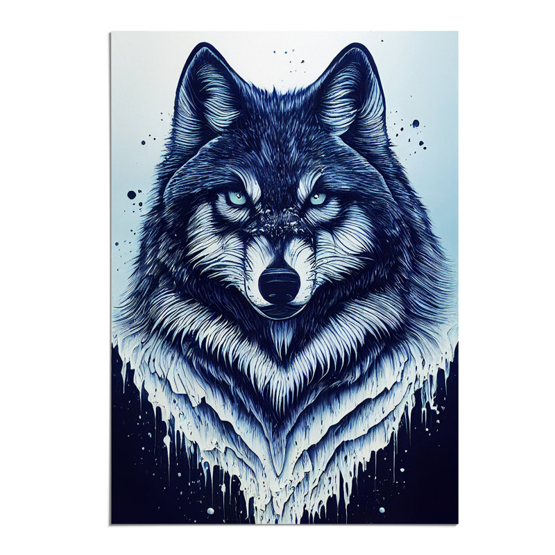 Winter Wolf Art No.3 - Wall Art, 29.7cm H x 21cm W, Paper, No Matte