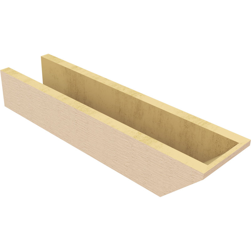 Queue de chevron Concord Woodgrain TimberThane, brun clair apprêté, H 4 po x l 24 po x P 6 po