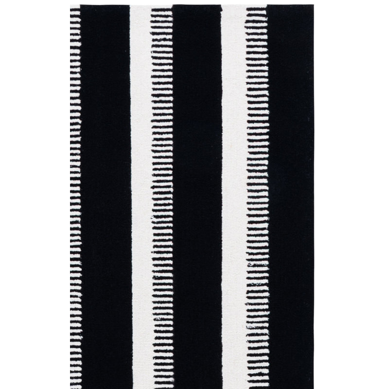 Genre 153 Hand Tufted Wool Pile Striped Rug, Rectangle 3' x 5'