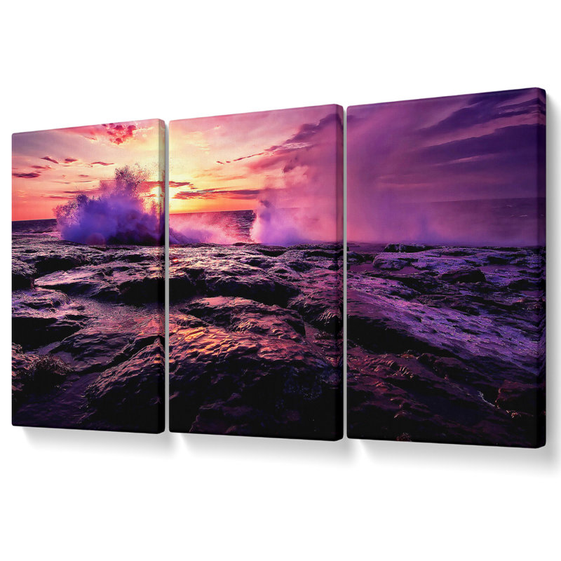Shore Waves Canvas 3 Panel Set, 81.3cm H x 163cm W