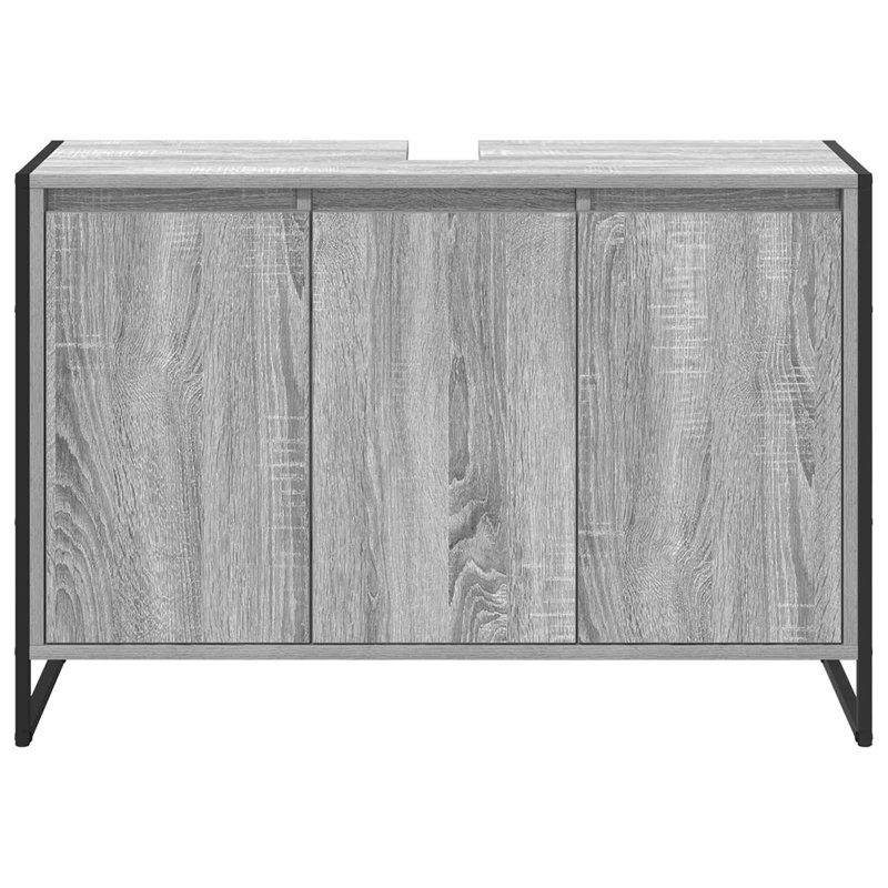 Freestanding Under Sink Cabinet, Grey Sonoma