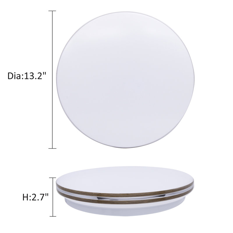 Plafonnier encastré à DEL 13 pouces Brookevale, lumières réglables 3000K / 4000K / 5000K, 24W 1700LM, à intensité variable, fonction mémoire