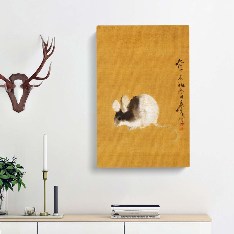 Mouse by Shibata Zeshin - Wrapped Canvas Painting, 76cm H x 50cm W x 3cm D