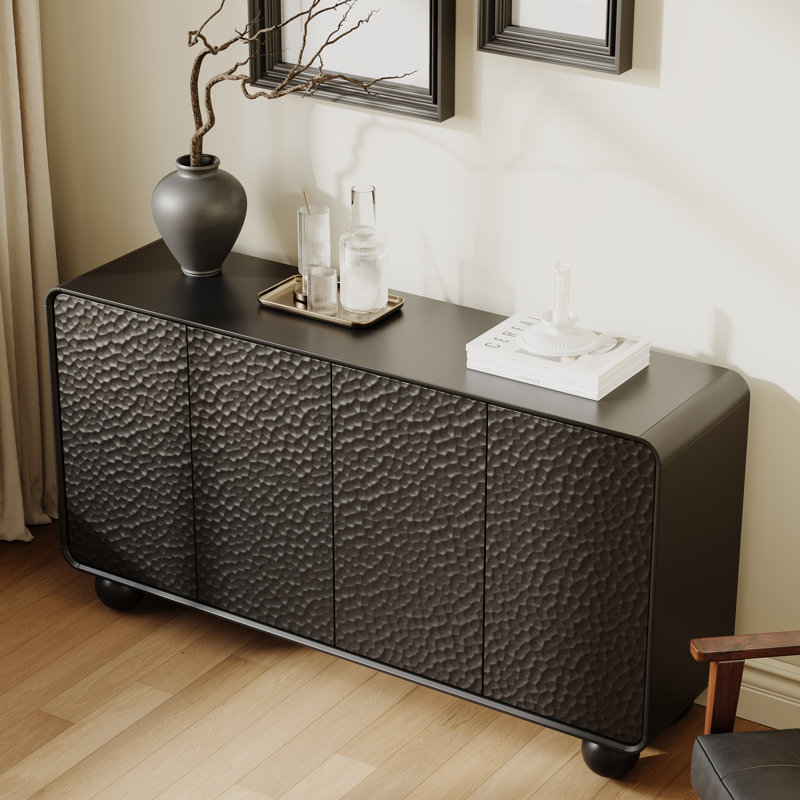 59" MDF Sideboard Black