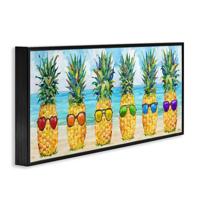«Rainbow Beach Pineapples», art de la giclée encadrée par Paul Brent
