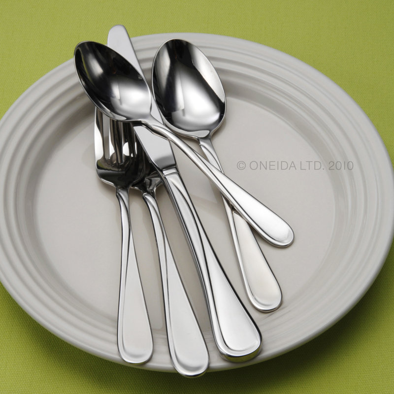 Oneida Flight 20-Piece Stainless Steel Flatware Set, Service for 4