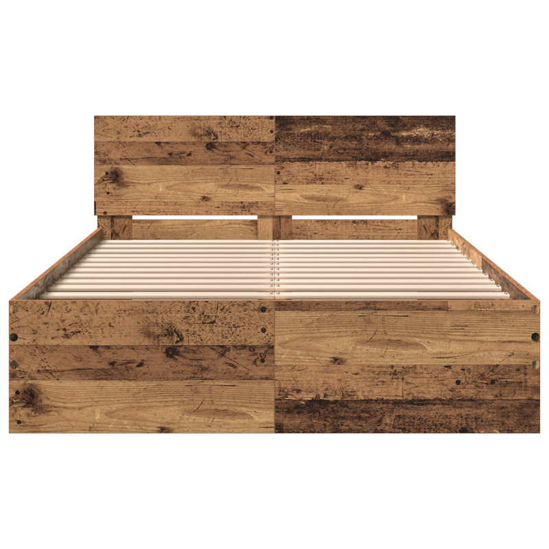 Bed, Old Wood, Small Double (4')