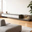 Tv Cabinet With 3 Drawers – Extendable Tv Unit Adjustable From 200cm To 330cm, Grey Tv Stand For Charnell   -1960380126