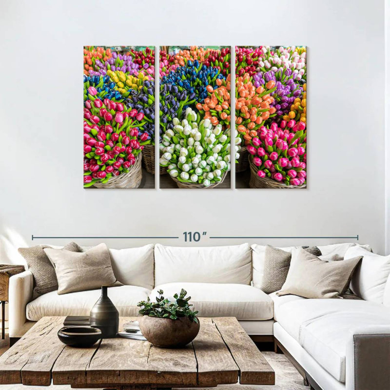 Harnek Tulip Baskets, 48" H x 74" W