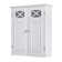 Woodley Removable Two-Door Wall Storage Cabinet with Cross-Moulded Glass Panels and Adjustable Shelf
