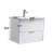 30" Modern White Floating Bathroom Vanity with ceramic basin