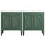 Ensemble de meuble-lavabo en bois massif Eshin-1256737330