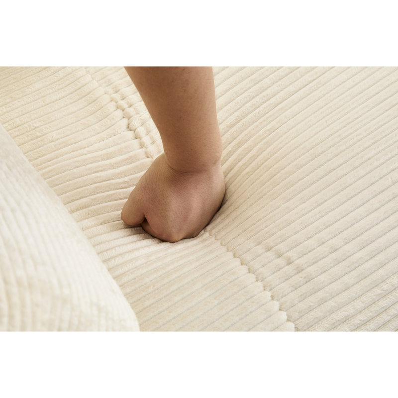 3 places, animal de compagnie modulaire en velours côtelé beige, personnalisable, sans assemblage, combinaison personnalisable pour chambre d'amis, idéal pour le yoga