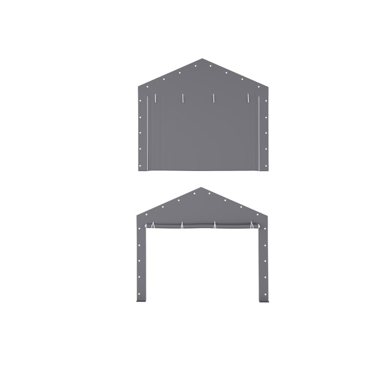 Remplacement de la porte de fermeture à glissière de l'abri d'auto pour garage portable 10 x 20, panneau avant enroulable en PE 180G, blanc (cadre non inclus)