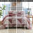 Woolrich Olsen Red Oversized 100% Cotton 3-Piece Full/Queen Coverlet Mini Set-126399738-126399737