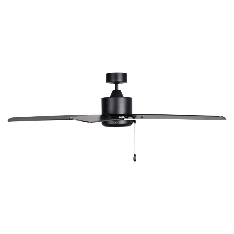 Phung 52" 5-Blade Indoor Ceiling Fan, Matte Black, Matte Black