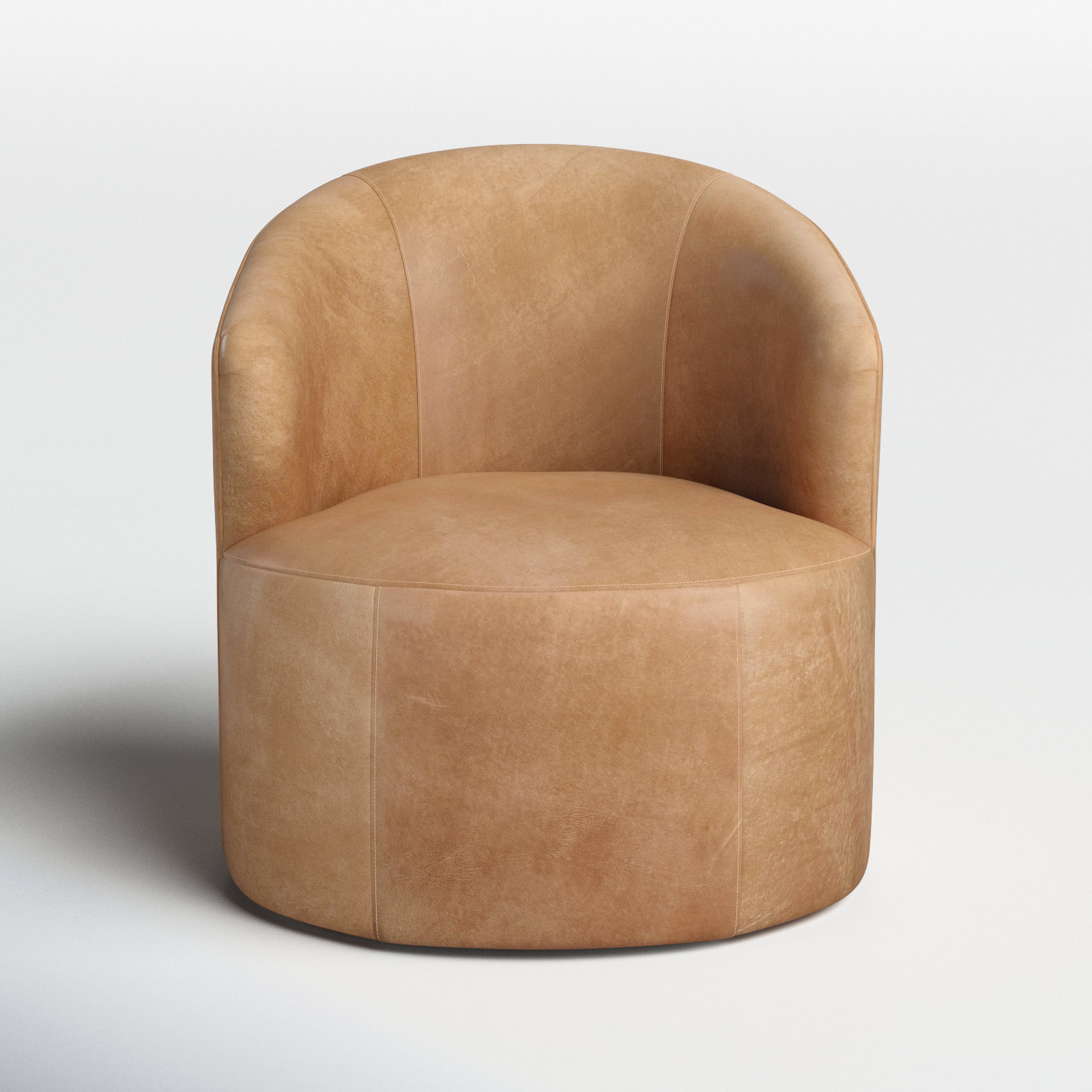 Deryn Genuine Leather Swivel Barrel Chair, Stallone Aztec Sunrise Genuine Leather