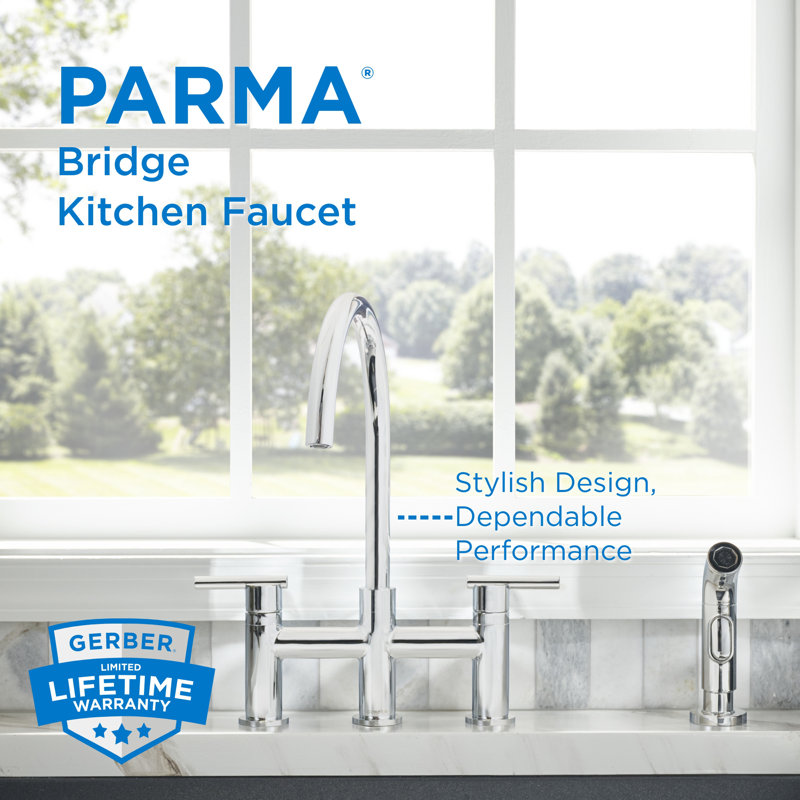 Parma Bridge Faucet, Chrome