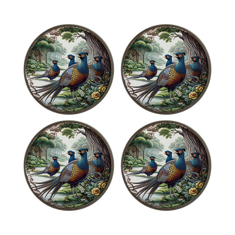 Vegan Leather Round Placemats
