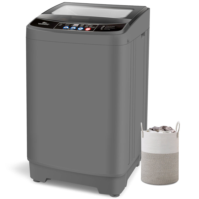 Homdox 2.4 Cubic Feet cu. ft. High Efficiency Portable Washer with Child Safety Lock, Grey