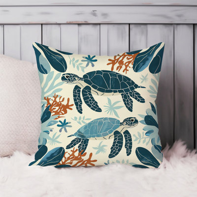 Sea Animals Turtle Pattern III Nautical and Coastal