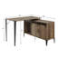 Bureau d'écriture en L avec armoire latérale