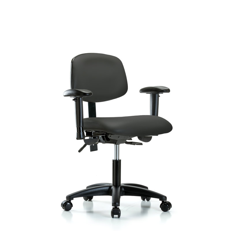Arwen Task Chair, Casters, Charcoal, Not Tilt Included