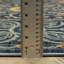 Tapis oriental en polypropylène bleu / rouille tissé à la machine-1126718757