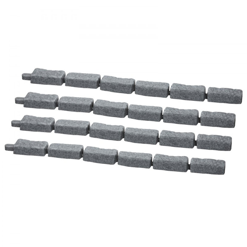 5.7 cm H x 118 cm W Lawn Edging Fencing, Grey