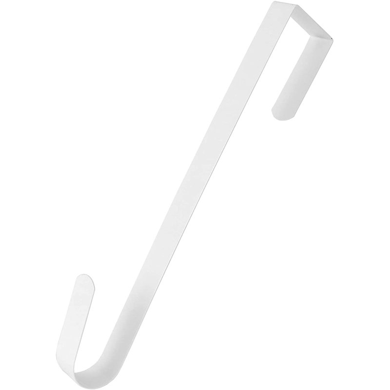 White Metal Over Door Wreath Hook