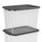 Sterilite 108 Qt Modular Stacker Box, Stackable Storage Bin, Lid, Heavy Duty Latches, Container